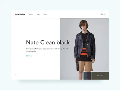 Acne Product Card acne card fashion interface minimal product productcard simple ui web