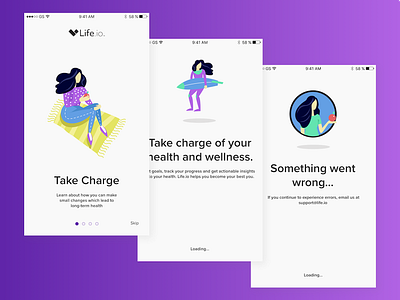 Character illustration for health mobile app app character illustration health ios mobile wellness