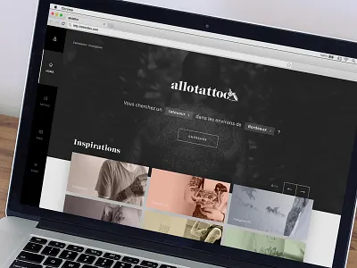 Coming soon.. allotattoo black landing modern tattoo web white