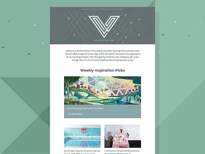 My Weekly Email Newsletter email icon logo newsletter v veerle