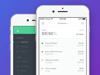 E-commerce Mobile App clean dashboard e commerce green ios mobile overview ui ux white