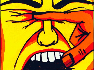 Violence P1 handdrawn pain violence