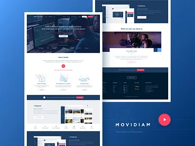 Movidiam homepage movidiam production redesign responsive startpage ui ux website