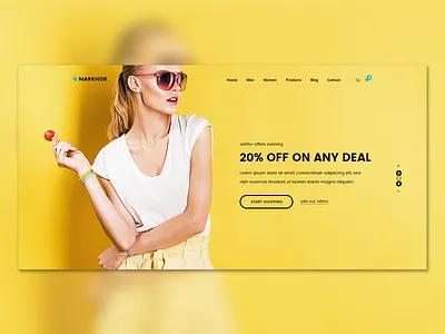 Markhor Shop ecommerce fashion hero section markhor multipurpose psd shop slider style themeforest web design