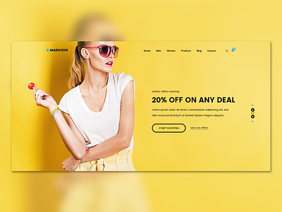 Markhor Shop ecommerce fashion hero section markhor multipurpose psd shop slider style themeforest web design