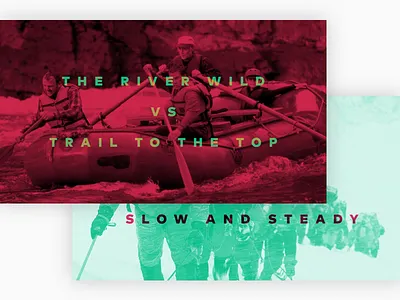 Whitewater vs the Climb Header design inc duotone type