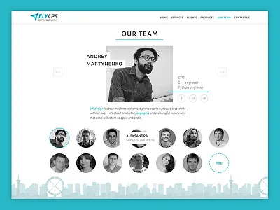 Flyaps team page bio company employees people site team page vc website