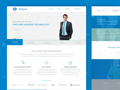 Wellspring :: Homepage blog business homepage modern products slider software ui ux video web web design