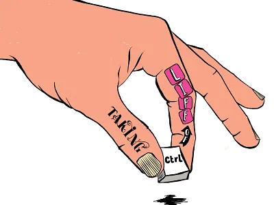 Taking Ctrl Of Life control geek hand lettering illustration keyboard letterer lettering life motivational optimistic robin sharma type