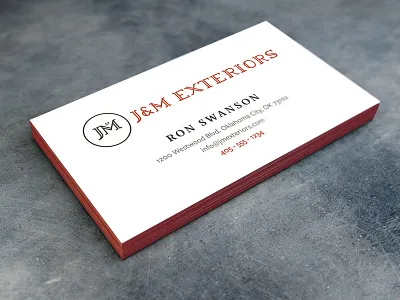 J&M Exteriors exteriors identity jm logo monogram roofing typography