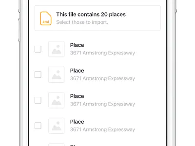 Import Files import ios list mapstr places