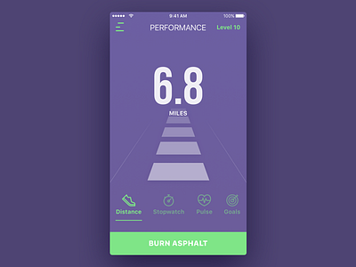 Week #3 (20) — RunTracker dark theme gym ios iphone app minimalistic run tracker simple workouts