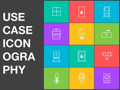 IoT Use Case Iconography app art direction design icon illustration ios material mobile