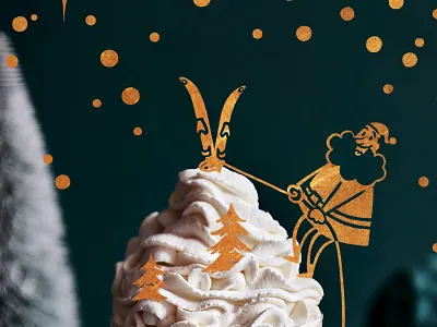 Merry Christmas chocolate christmas climb cream foil greeting card illustration mailing photography santa snow winter