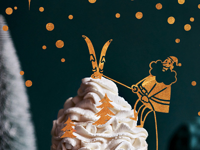 Merry Christmas chocolate christmas climb cream foil greeting card illustration mailing photography santa snow winter