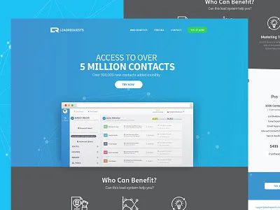 Leads Site Design design ecommerce home page lead purchase web page webapp website