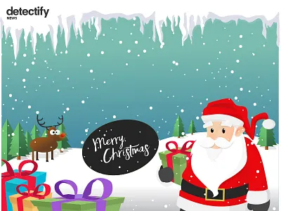 Newsletter Header christmas card detectify illustration santa