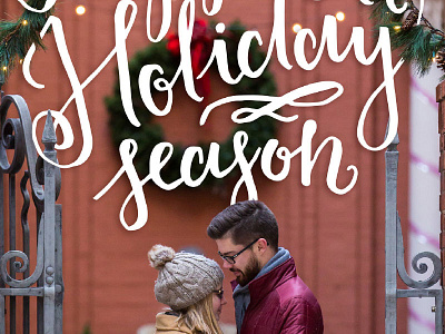 Holiday Card card christmas h holiday lettering script swash typography