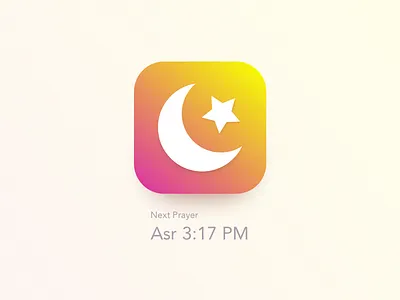 Athan Prayer App Icon app clean gradient icon ui ux