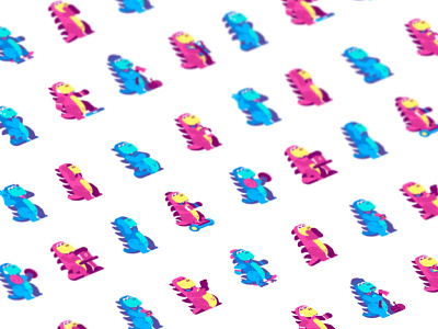Drako Free Stickers Set boy character christmas color dragon flat free gift girl stickers vector