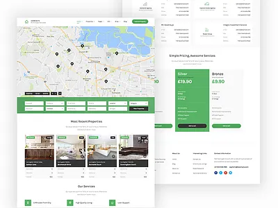 Homesite WordPress Theme design directory green listings theme ui web webdesign wordpress