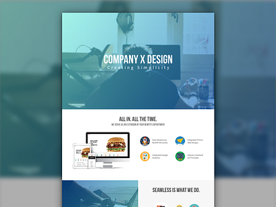 One Hour Challenge: Landing Page clean concept flat portfolio redesign ui ux