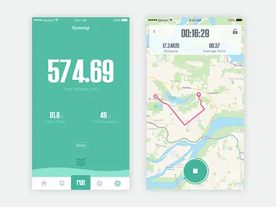 Daily Exercise — Running 4 ios locus run sport time ui