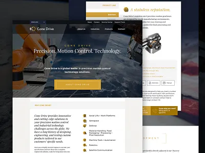 Cone Drive - Web branding design identity logo manufacturing ui web website