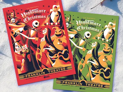 The Nightmare Before Christmas christmas design illustration movie posters nightmare before christmas poster screen print