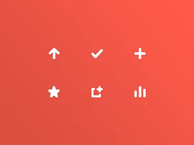 The Burger Collective / Icon Set app burger button food icon ios minimalist red set