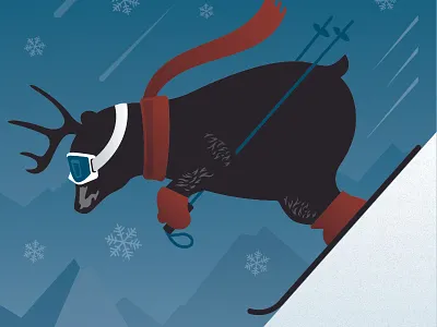 Bear Goggles Ale alcohol bear beer bezier client illustration skiing tap handle vector