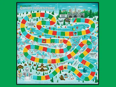 Buddy the Elf's Game Board board game buddy children christmas elf illustration kids north pole