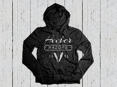 Hipster Heeler Razors Hoodie Print Design blades cut hoodie print razor straight throat urban vintage