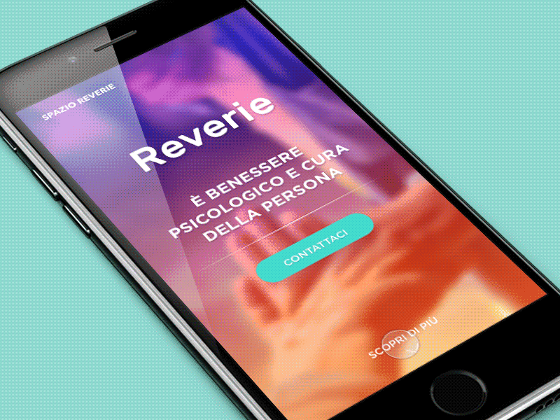Reverie mobile landing page animated design gif home landing mobile responsive site smartphone web webdesign website