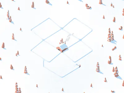 Happy holidays christmas dropbox holidays illustration snow winter