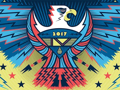 Spring Fling bird eagle emo fest music pop punk print