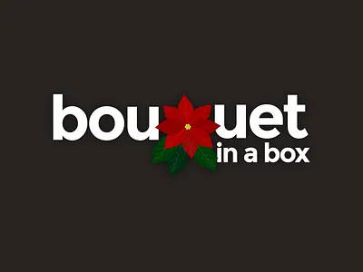 Bouquet in a Box Christmas Logo christmas design flat flower graphic holiday illustration logo vector