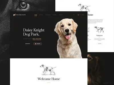 Dog Park design dog dogs font hero illustration illustrations images pets ui