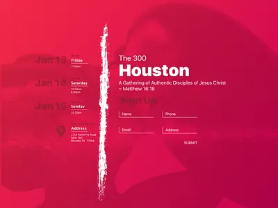 Event Sign Up event flyer form page red sign up signup