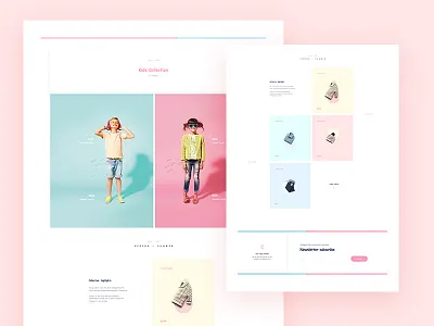 Comic Sans Challenge / UI Challenge — Week 08 clean comic fashion flat kids landing minimal web webshop website