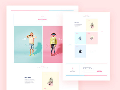 Comic Sans Challenge / UI Challenge — Week 08 clean comic fashion flat kids landing minimal web webshop website