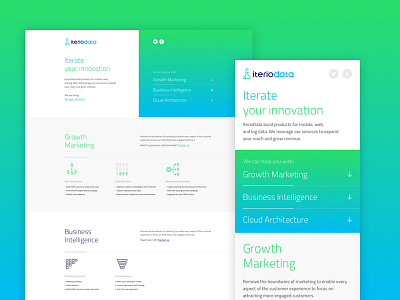 IterioData - web design business data design experiments iteration laboratory layout lipiarz logo marketing responsive web