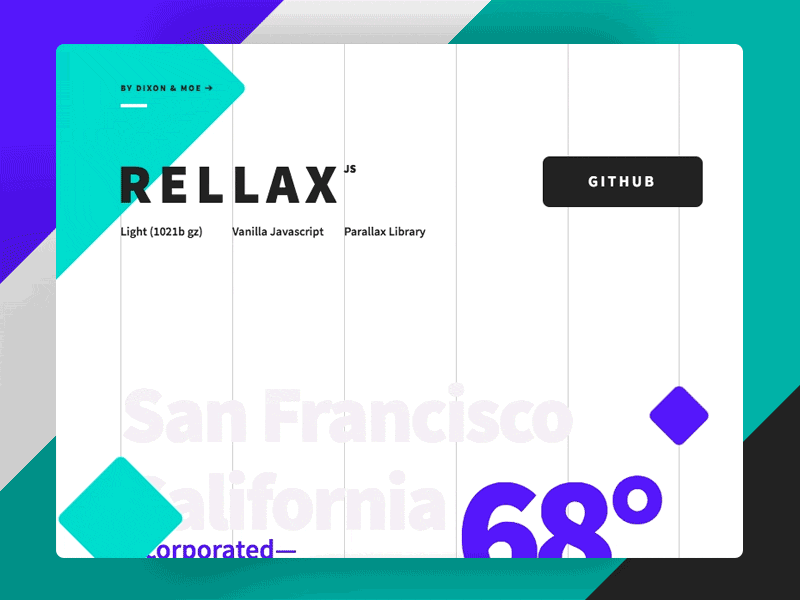 Rellax.js has launched! animation design development javascript parallax svg ui web