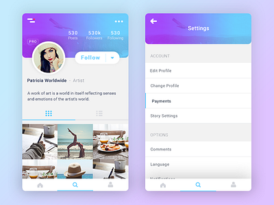 User Profile 006# - Daily Ui 006 app daily ui follow instagram social