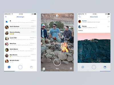 Facebook x Snapchat Details facebook facebook redesign facebook x snapchat ios snapchat snapchat redesign