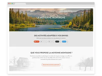 Moyenne montagne flat gradient mountain webdesign wordpress