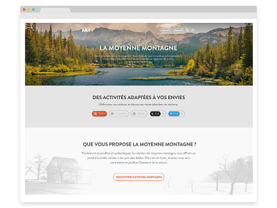 Moyenne montagne flat gradient mountain webdesign wordpress
