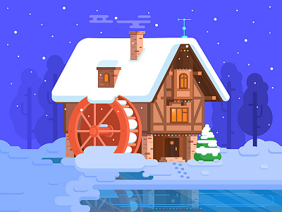 Christmas Spirit Illustration bright christmas design design studio digital art flat graphic design holidays illustration illustrator winter