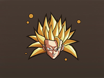 Goku dribbble dribbble shot goku golden illustrator photoshop
