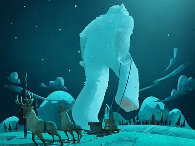 The stolen presents christmas claus deer dirclumsy monster reindeer santa snow winter yeti